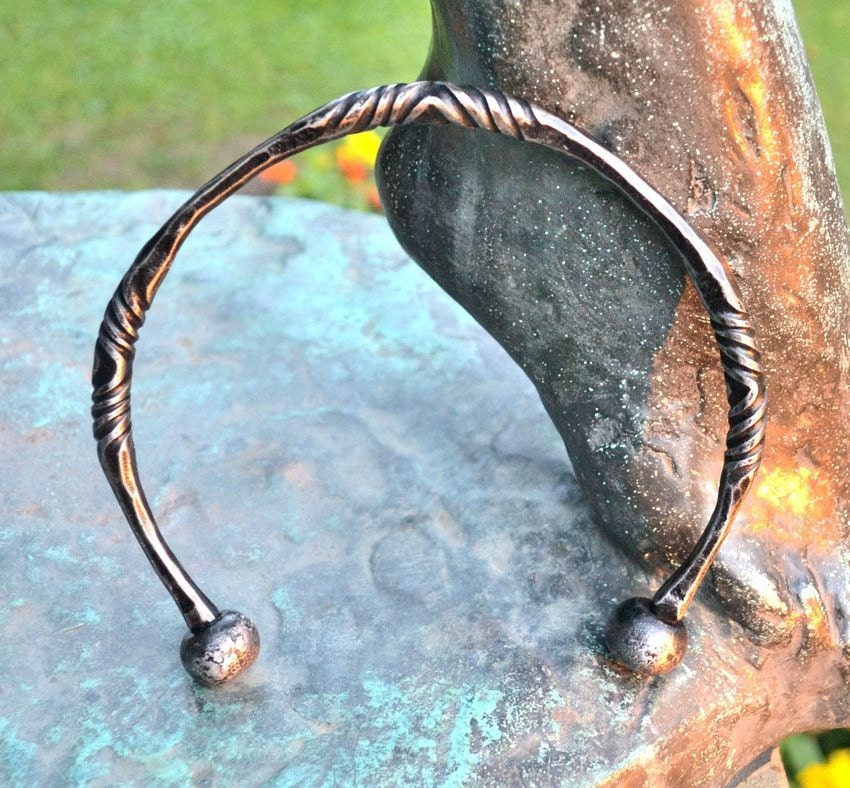 Hand CELTIC TORC Iron Torques Hammered Jewellery