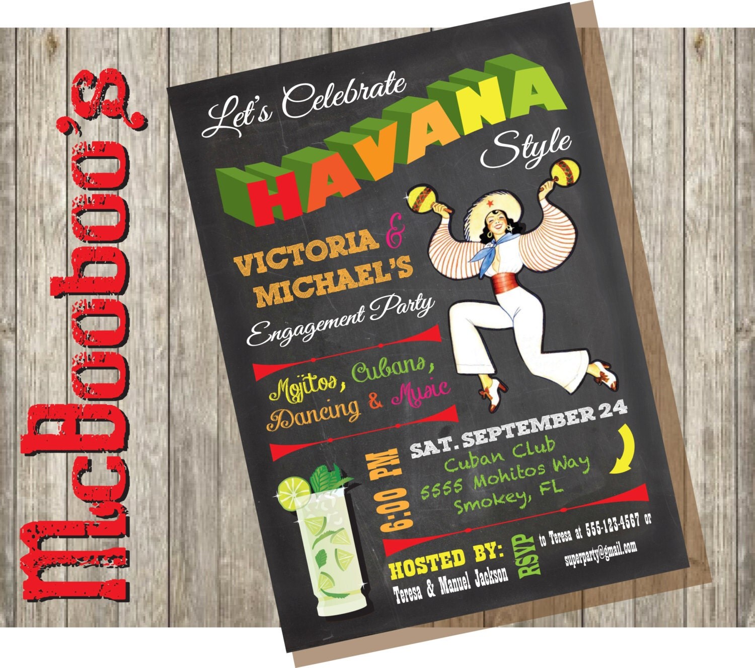 Havana Nights Party Invitation Wording 8