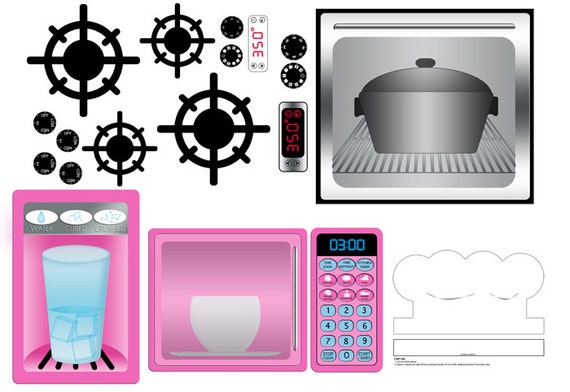 DIGITAL DOWNLOAD Play Kitchen Decal Printables