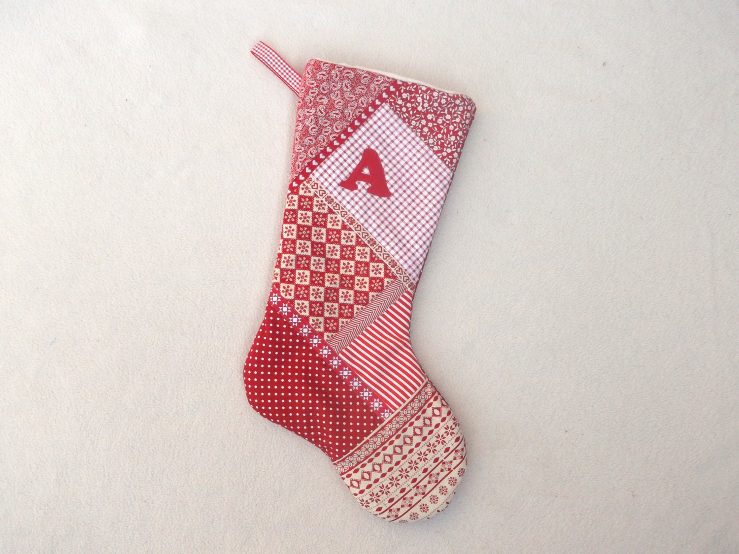 Red patchwork stocking