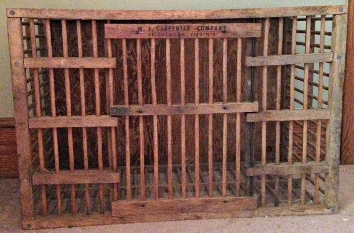large vintage rustic chicken poultry crate coop wood antique