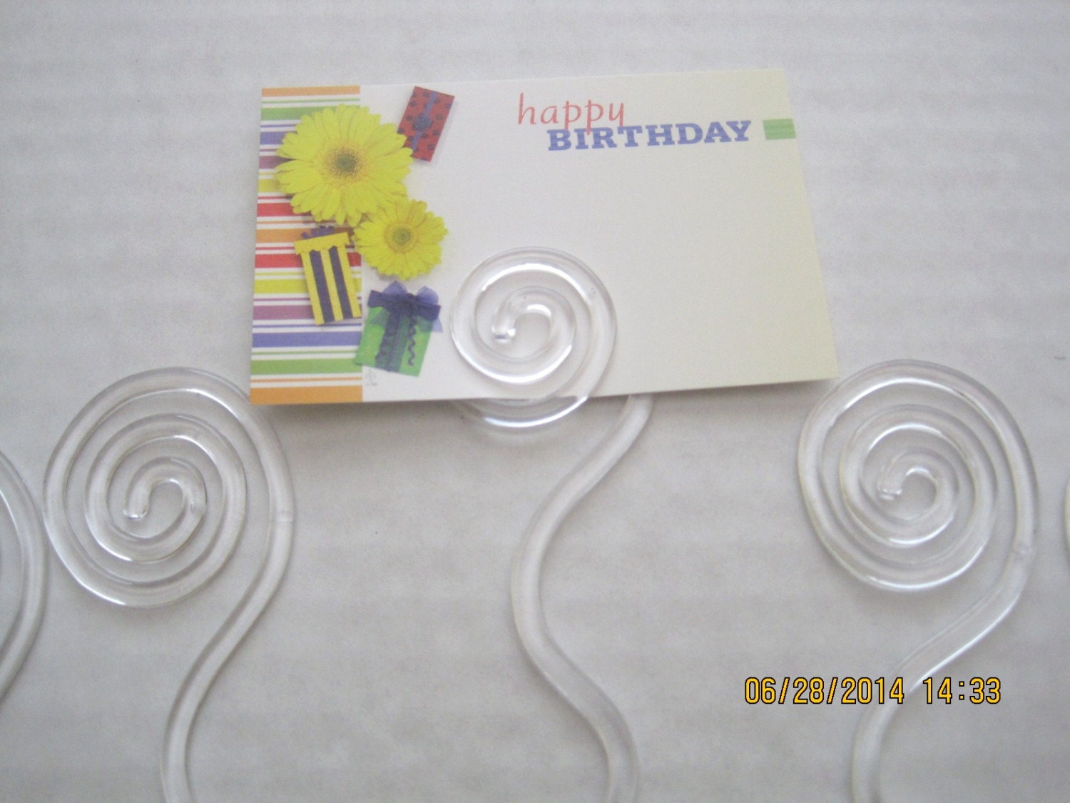 Floral Picks Pk/50 COILS Clear Card Holders 12