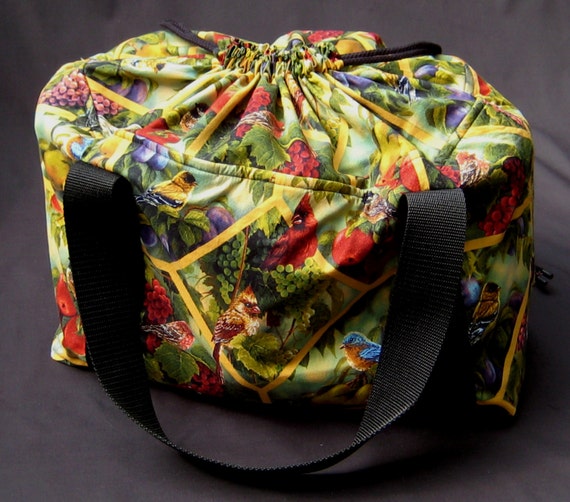 Insulated Crock Pot Carrier Bird print with by StitchWitchFABRICs