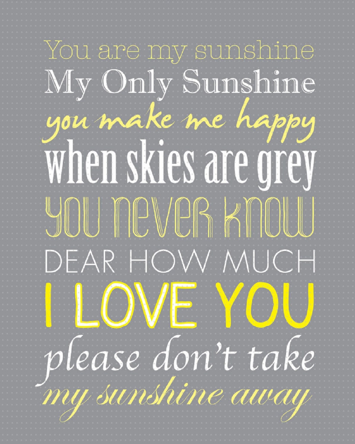 Printable You Are My Sunshine Lopgeek