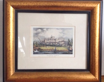 Vintage Framed Print Of Winsdor Castle From Clewer Fields