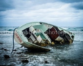 Shipwrecked Photo Fine Art Photography Nautical Scene Cloudy Blue Green Boat Wreck Dramatic Masculine Decor Boy's Room Man Cave Photo Shipwrecked Photo Fine Art Photography Nautical Scene Cloudy Blue Green Boat Wreck Dramatic Masculine Decor Boy's Room Man Cave Photo