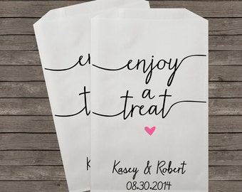 Wedding Candy Buffet Bags, Candy Bar Bags, Wedding Candy Favor Bags, Personalized Wedding Favor Bags, Treat Bags, Favor Bags, Kraft 091
