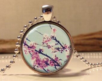 Cherry Blossom necklace. Cherry Blossom art pendant jewelry(Cherry #6)