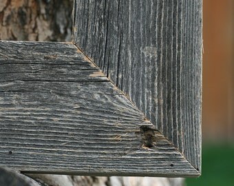 CHOOSE YOUR SIZE, Rustic Natural, 2" Inch Barn Wood Picture Frame, Made To Order 4x4, 4x6, 5x5, 5x7, 6x6, 6x8, 8x10, 8.5x11, 11x14, 16x20