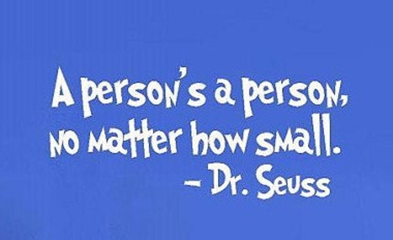 Items similar to Dr Seuss wall decal quote , A Person's a person vinyl ...