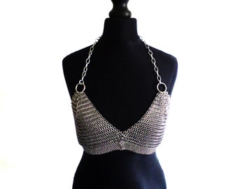 Dragons Embrace - Womens Chainmail Armour / Chainmaille Bikini Crop Top