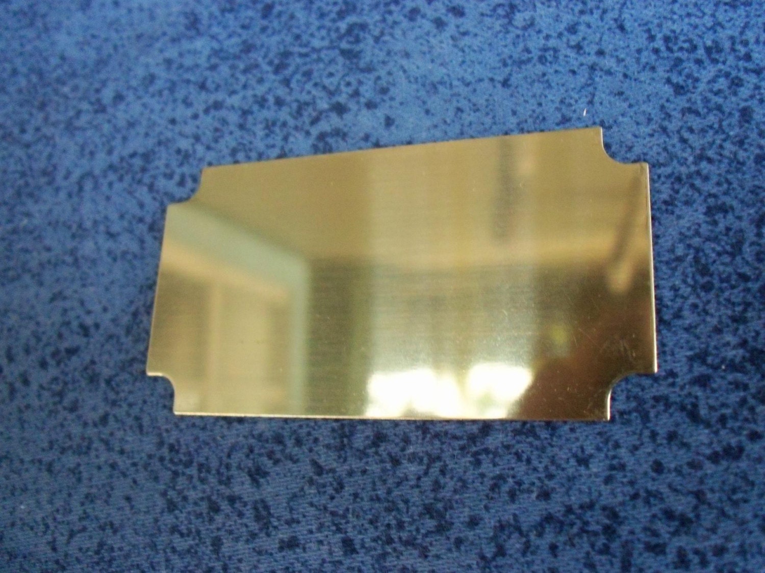 TROPHY ENGRAVING PLATES 64mmX33mmX05mm steel lacquered brass