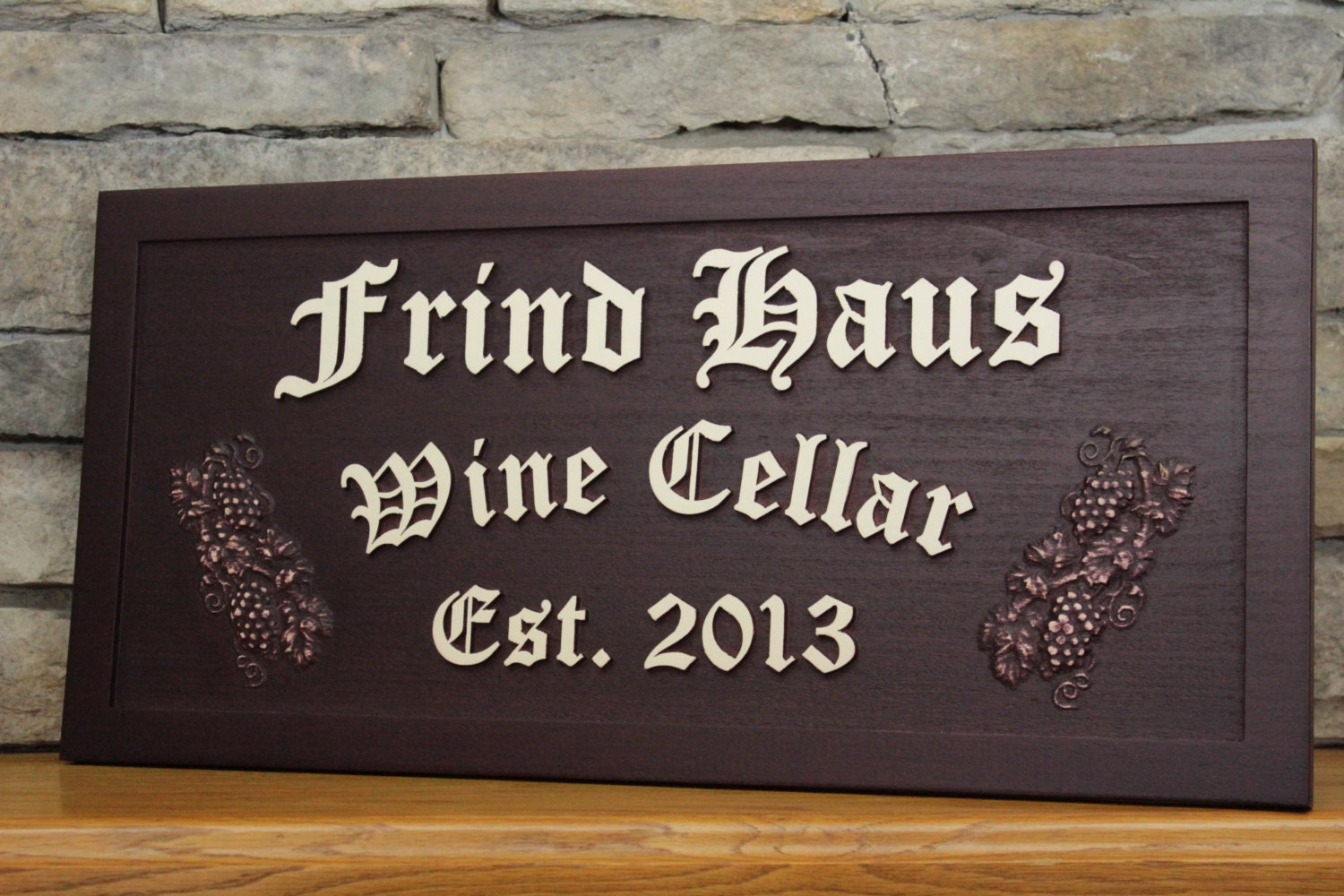Wine Sign Wooden Wine Cellar Sign Personalized Wine Cellar