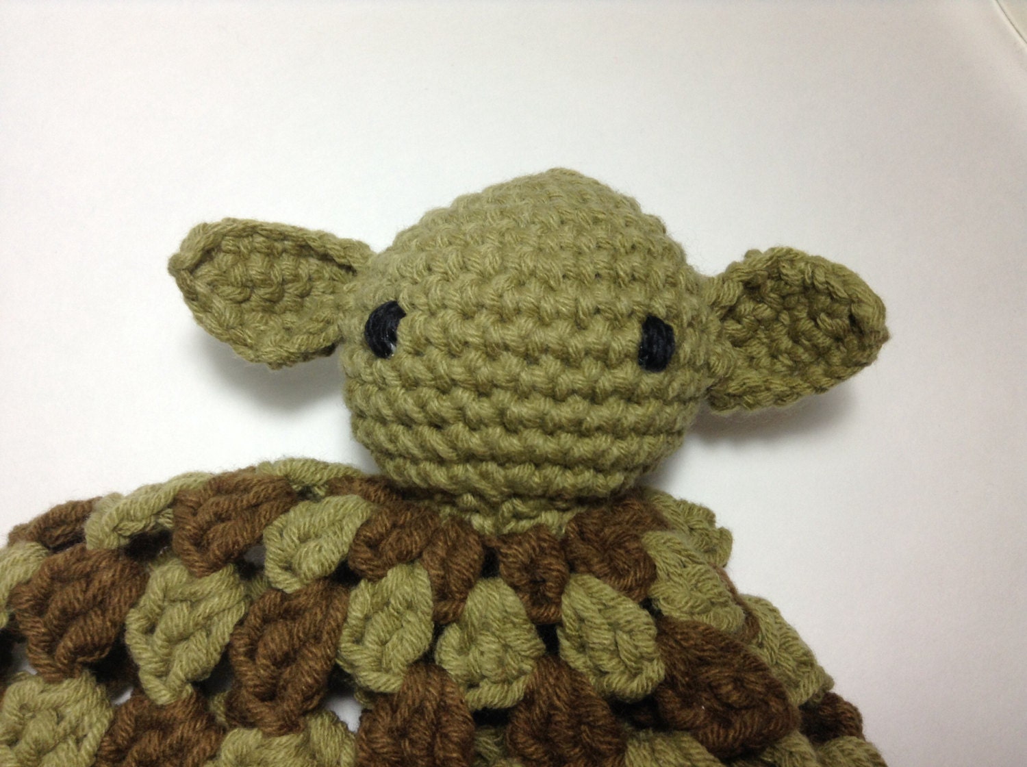 Yoda Crochet Security Blanket// Amigurumi Lovey// Blankie