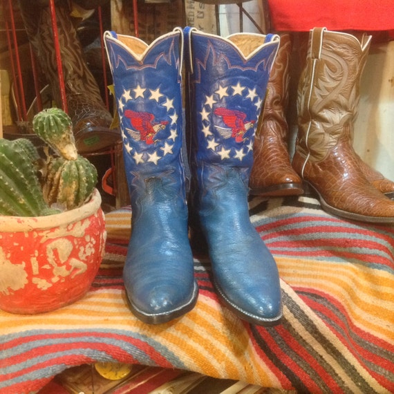1976 Justin Bicentennial Eagle 1776 Commerative Cowboy Boots