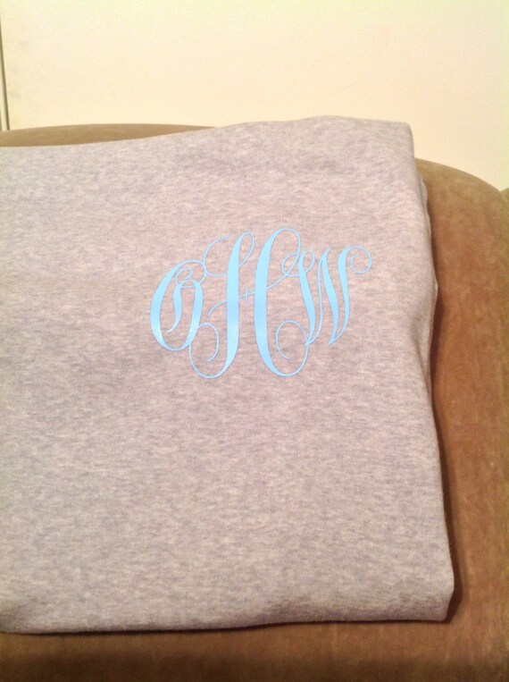 Items similar to Left chest Smooth vinyl monogram shirt on Etsy