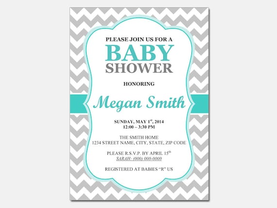 Baby Shower Invitation Template - DIY Editable Template - Microsoft ...