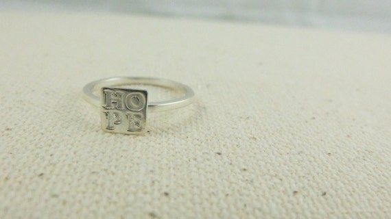 HOPE ring Made of Recycled Sterling Silver