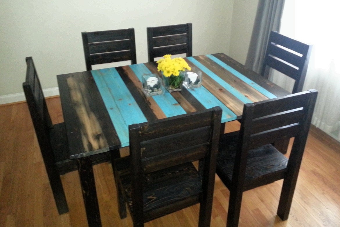 Distressed Rustic Dining Table / Kitchen Table by ...