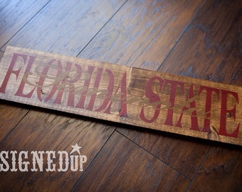 Florida State Seminoles Wood Sign