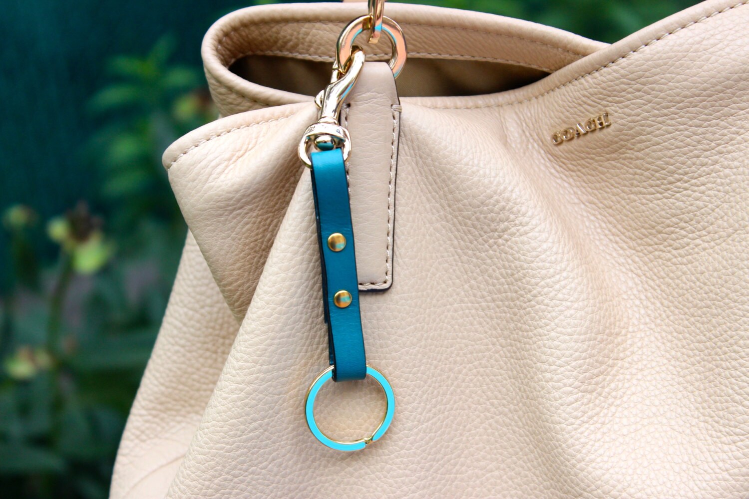 Leather Wrist Strap Leather Keychain Key Fob Purse Charm