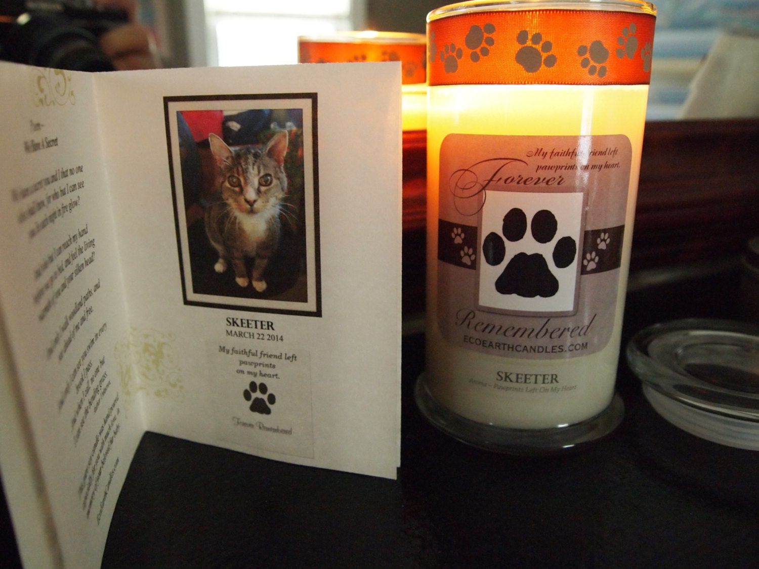 Pet Memorial Candles 20 oz. Forever Remembered Personalized