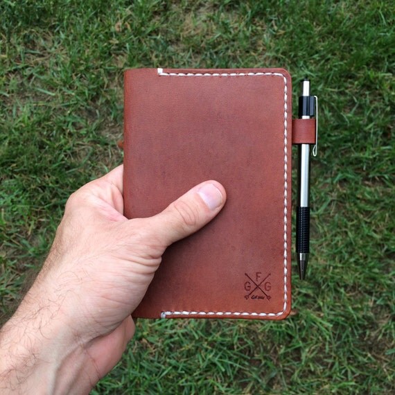 Field notes / moleskin 3.5x5.5 notebook leather by Goforthgoods