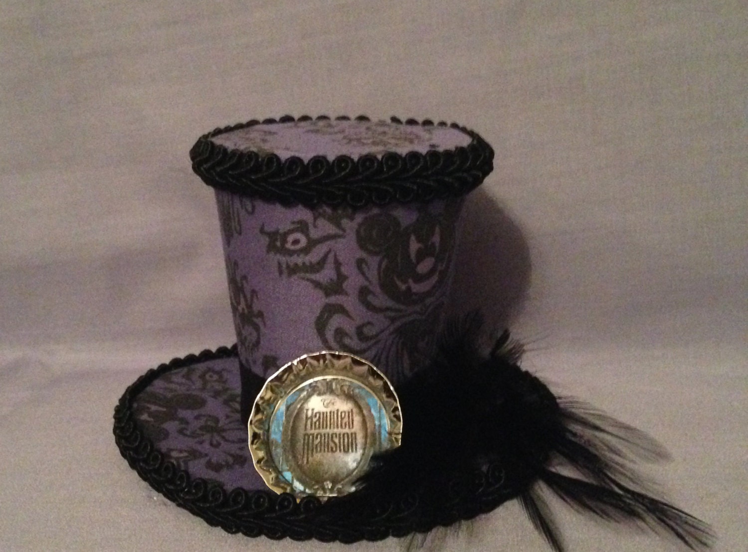 Two 2 Haunted Mansion Inspired mini top hat fascinator