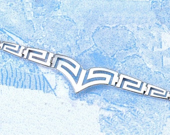 925o silver Greek key bracelet - free shipping!