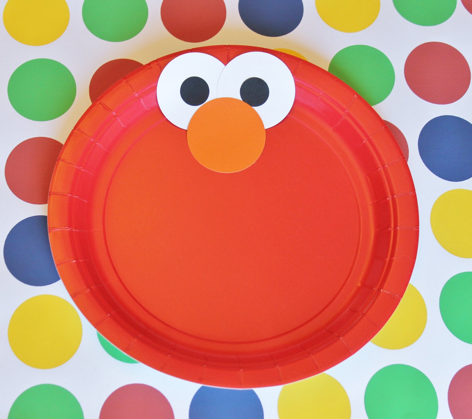 Elmo Inspired Party Plates
