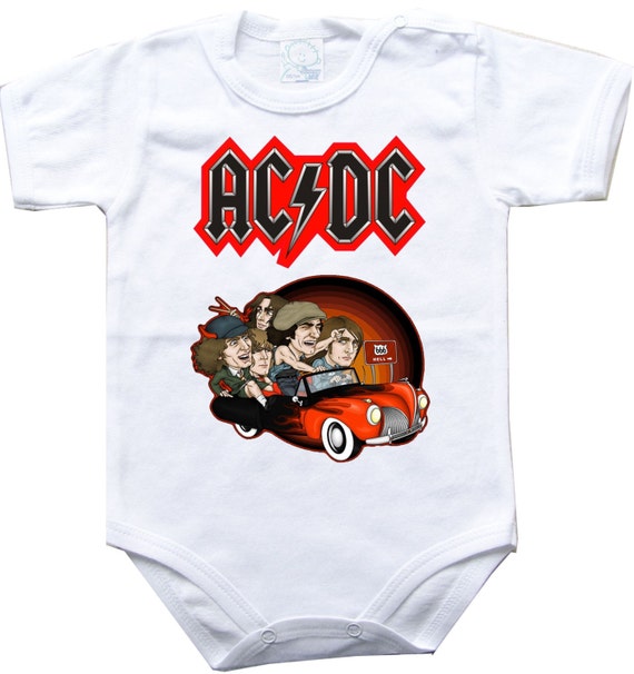 Baby bodysuit AC DC 3 ACDC rock hard funk One by ...