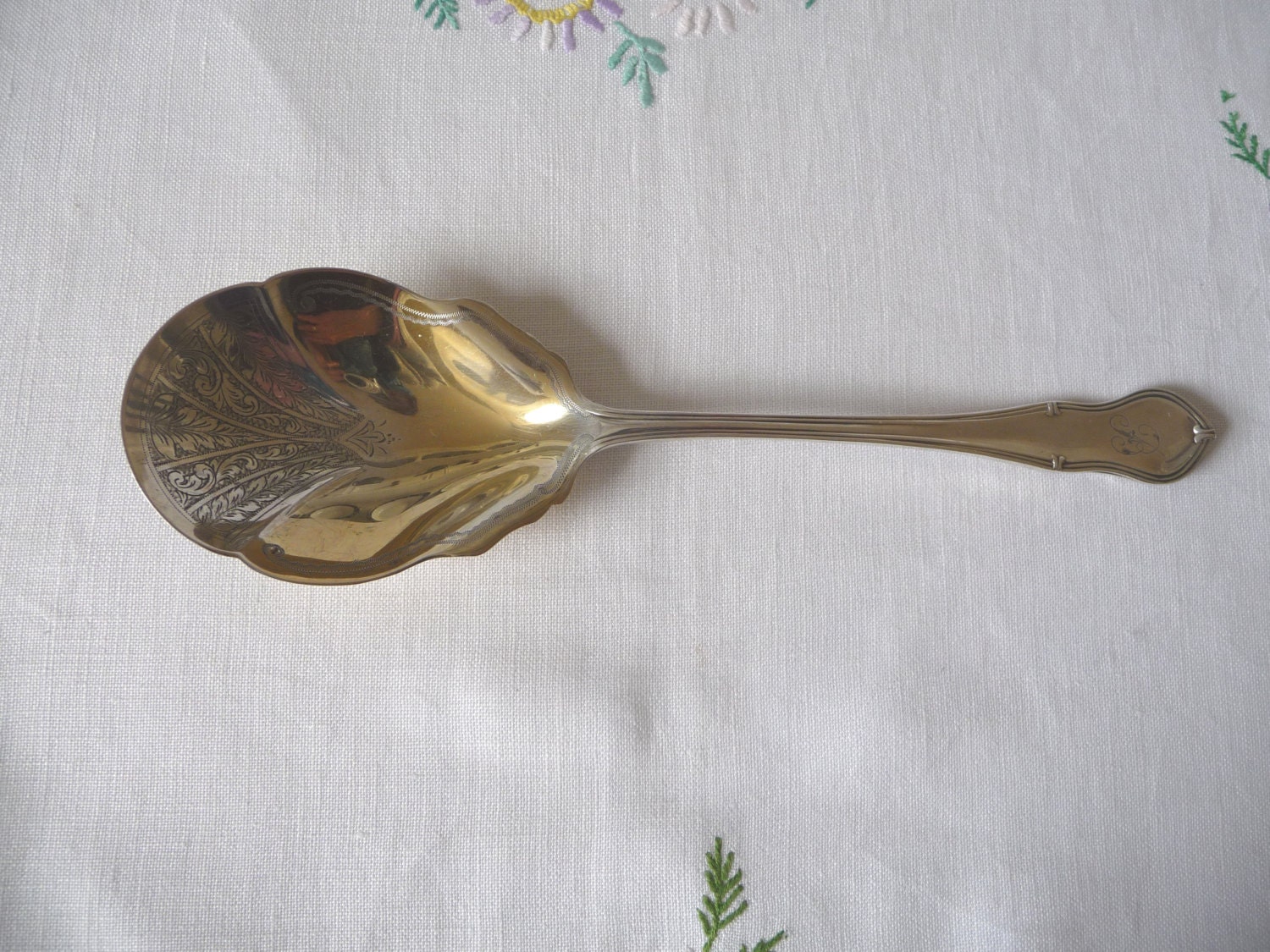 Silver Plated Victorian Edwardian EPNS Serving Spoon 23 1/2cms (9 1/2