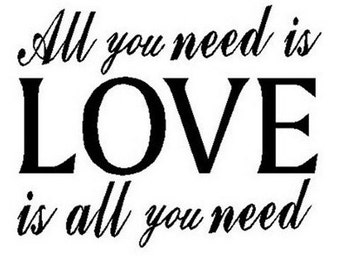 Download Lettering All You Need Is Love Words Art vinyl removable ...