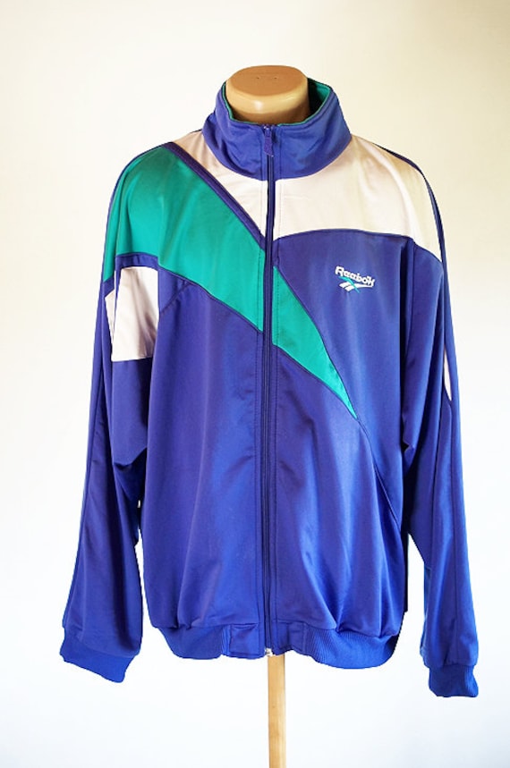 REEBOK Sweater Jacket Tracksuit Hoodie Long by RetroSparkShop