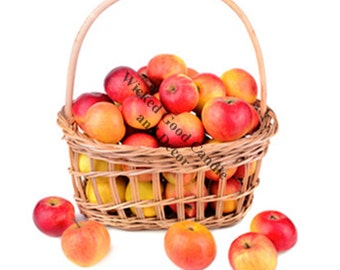 Decorative Ceramic Tile Sublimation - KN_0023 - Apples in a basket