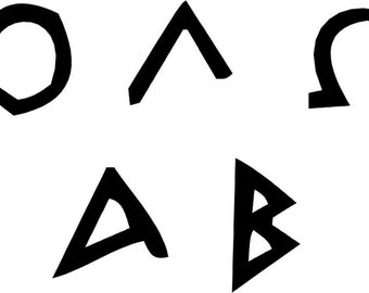 Molon Labe Old Greek Lettering Decal