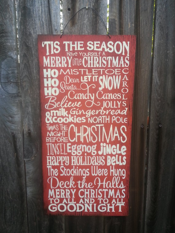 Christmas Sign, Christmas Decor, holiday Sign, christmas words Sign, holiday decor, seasonal decor, holiday sign, 145