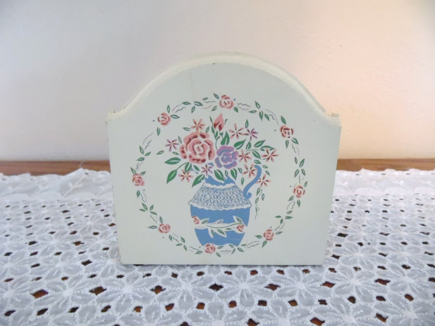 Vintage Cork Bottom Coasters Country Decor Flower Motif Haute Juice