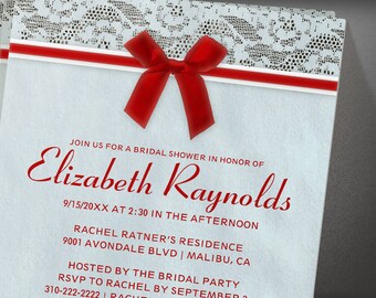 Blue Country Bridal Shower invites