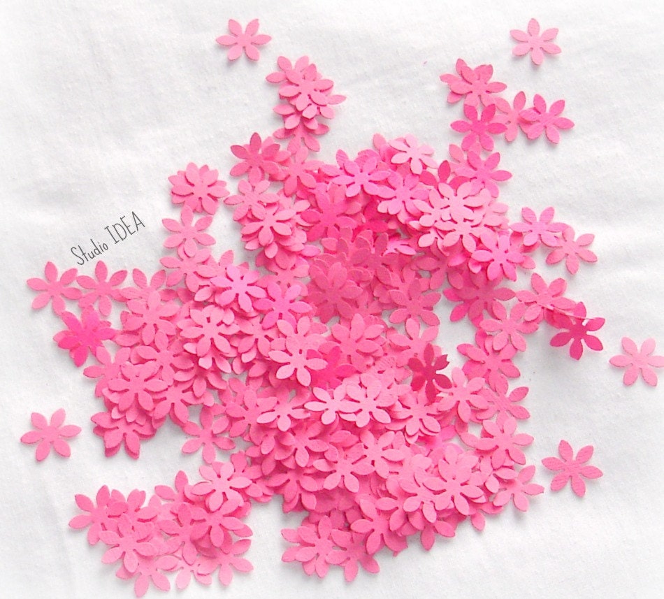 200 Pink mini Flower Confetti Cut-outs or Choose by StudioIdea