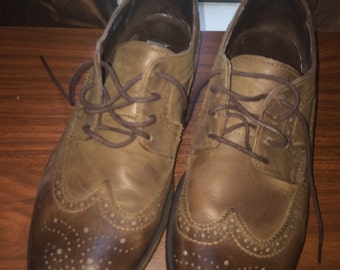 Vintage style GBX Oxfords Brown Leather US Mens 10.5