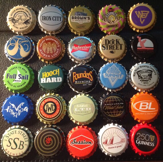 25 unused BEER BOTTLE CAPS by txsodajerks on Etsy