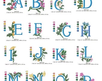 Curly Alphabet Embroidery Design 4x4 dst exp by Timetocraftshop