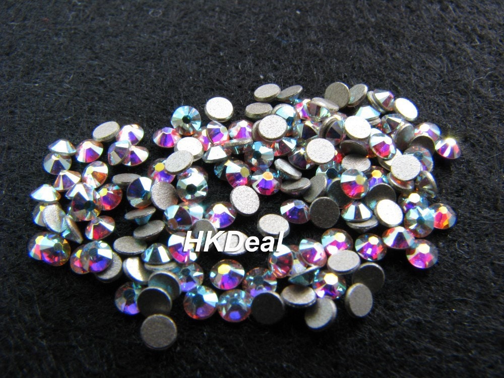 Swarovski Rhinestones for Nails ss9 Crystal AB 2.6mm Flatback