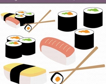 Clip Art Sushi Clip Art sushi clipart etsy digital art set commercial use clip instant download japanese food clipart