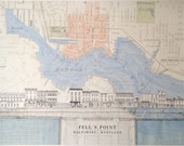 Architectural Map-drawings Watercolor City by turnofthecenturies