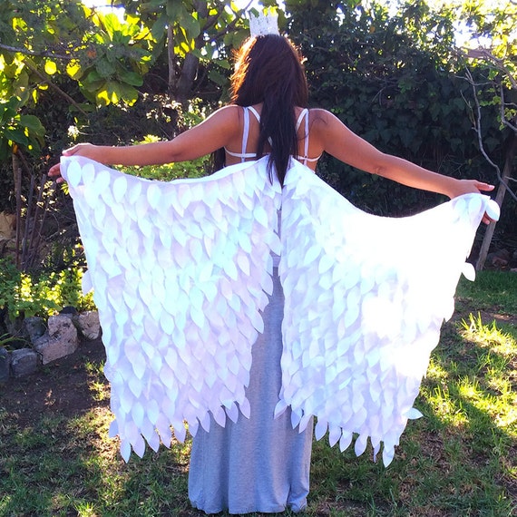 Angel Costume Wings Halloween Costume White Swan by flyingkiss