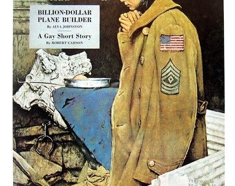 Thanksgiving, The Partygoers - Norman Rockwell Art - Saturday Evening Post Cover - 2 Sided 1989 Vintage Book Page - 10 x 12