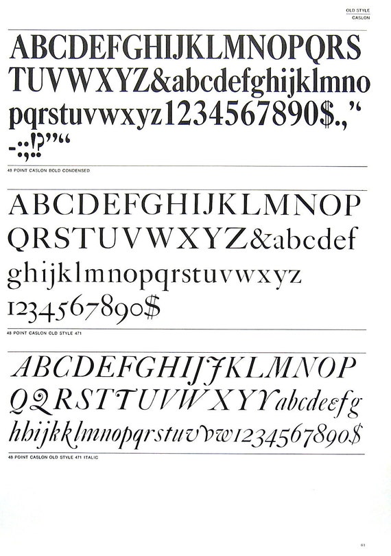 caslon font similar