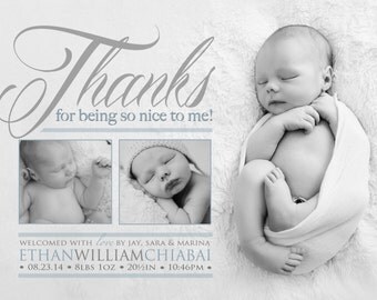 Thanks for being awesome Birth Announcement Photo Card